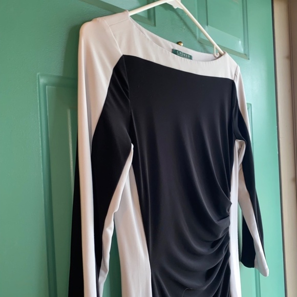 Lauren size 4 beautiful black and gray dress - Picture 4 of 6